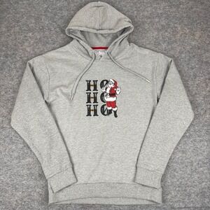 Denim & Flower Ricky Singh Holly Jolly Hoodie Ho Ho Ho Santa Gray Mens Large L
